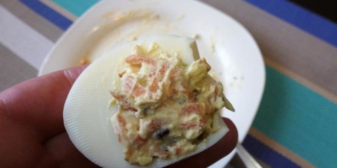 Рецепт фаршированных яиц мышки