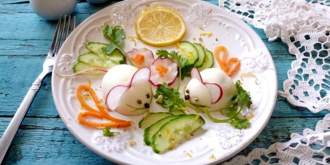 Рецепт фаршированных яиц мышки