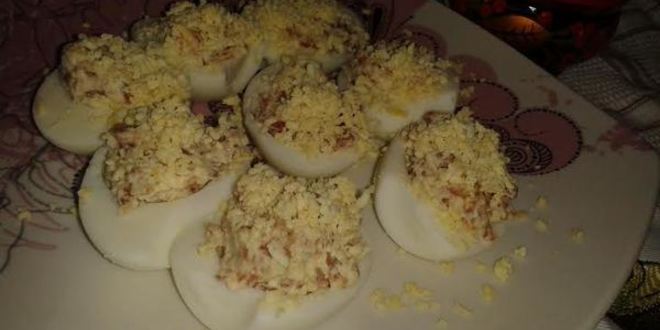 Рецепт фаршированных яиц перекус
