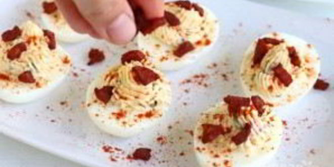 Рецепт фаршированных яиц по-испански