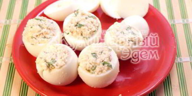 Рецепт фаршированных яиц привидения