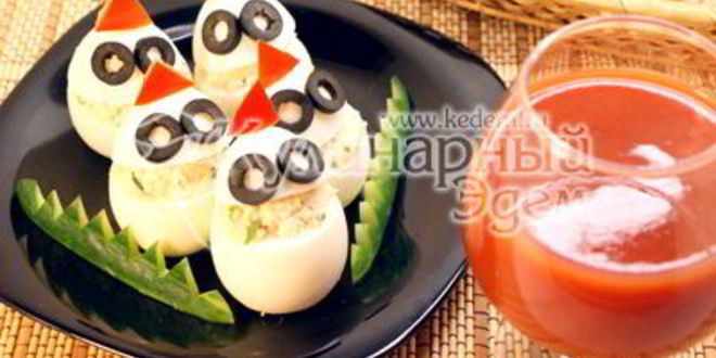 Рецепт фаршированных яиц привидения