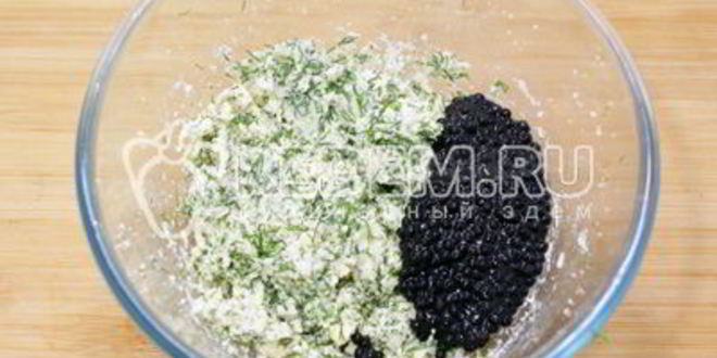 Рецепт фаршированных яиц с икорно-горчичной начинкой