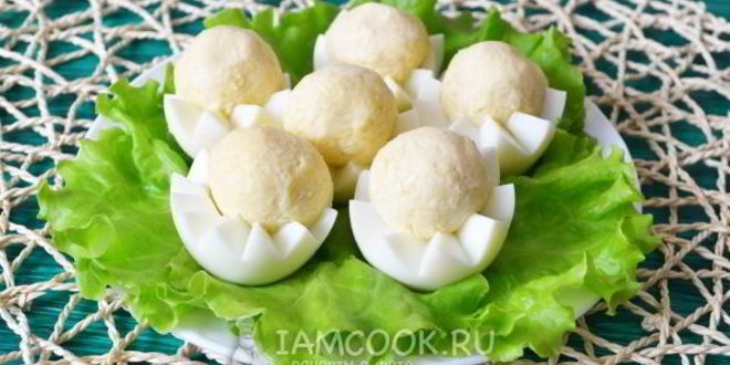 Рецепт фаршированных яиц цыплята