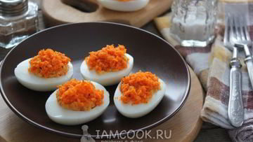 Рецепт Яиц, фаршированных морковью