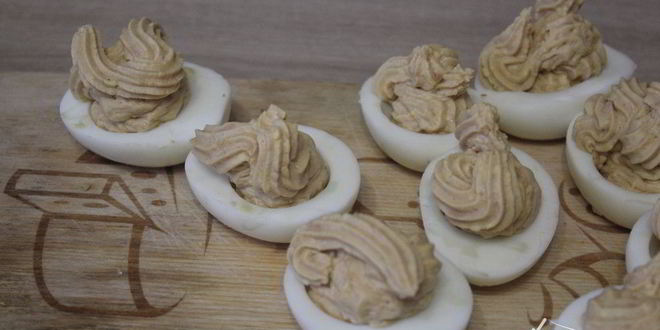 Рецепт яиц фаршированных паштетом из утиной печени