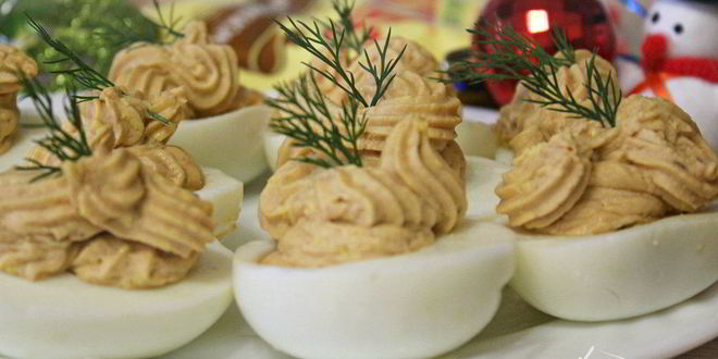 Рецепт яиц фаршированных паштетом из утиной печени