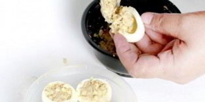 Рецепт яиц, фаршированных рисом