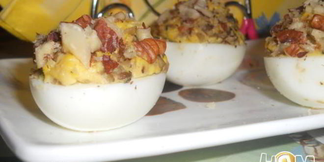 Рецепт яиц фаршированных с грибами