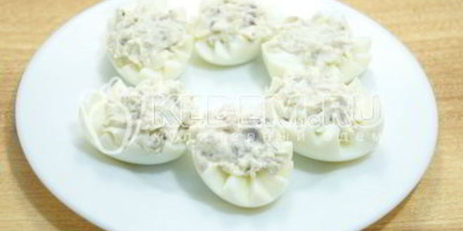 Рецепт яиц фаршированных сельдью