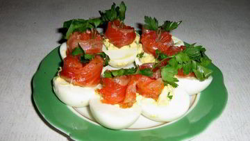 Рецепт Яиц, фаршированных семгой