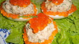 Рецепт Яиц фаршированных тунцом