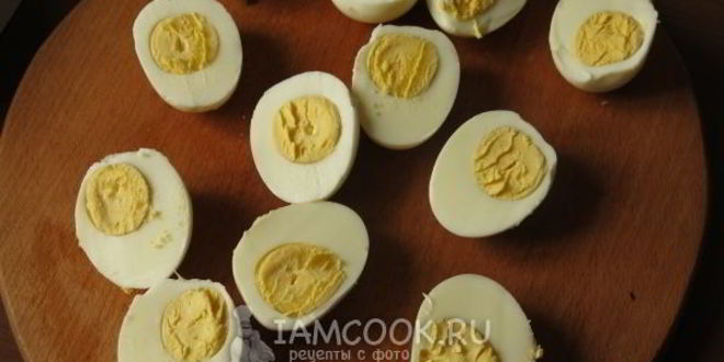 Рецепт яиц фаршированных в цветном желе