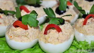 Рецепт Яиц, фаршированных ветчиной