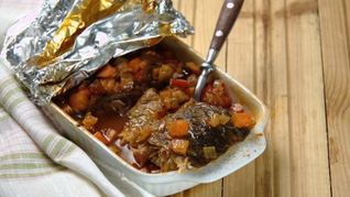 Рецепт Горячей закуски с рыбой и баклажанами