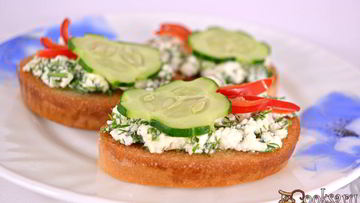 Рецепт Гренков с брынзой