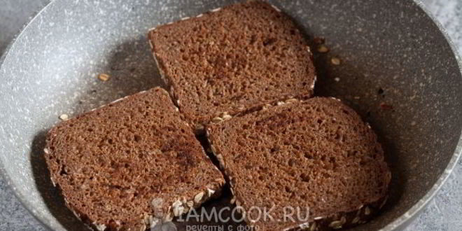 Рецепт гренков с чесноком на сковороде