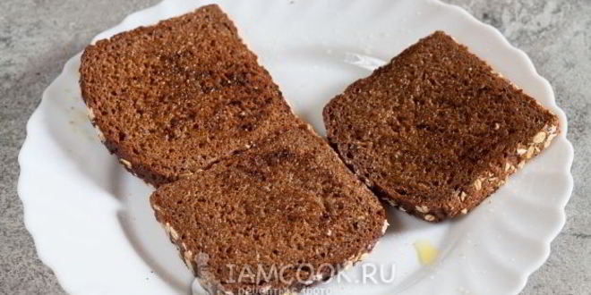 Рецепт гренков с чесноком на сковороде