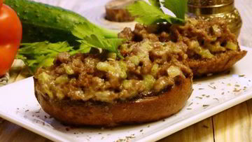 Рецепт Гренков с фаршем по-татарски