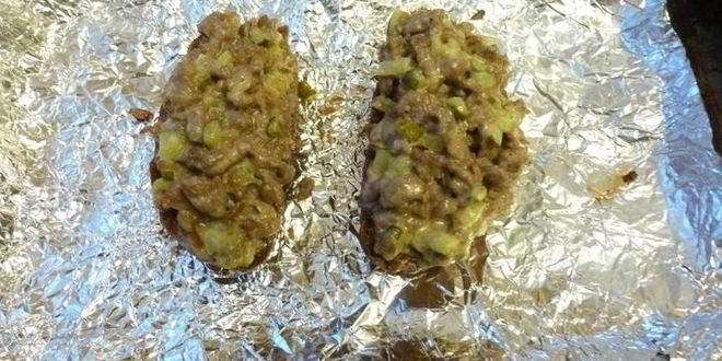 Рецепт гренков с фаршем по-татарски