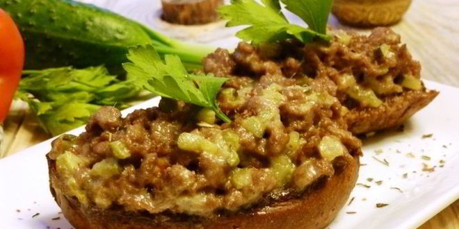 Рецепт гренков с фаршем по-татарски