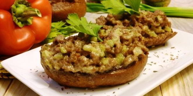 Рецепт гренков с фаршем по-татарски