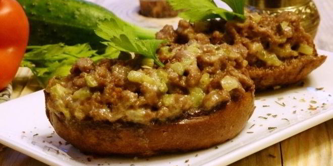 Рецепт гренков с фаршем по-татарски