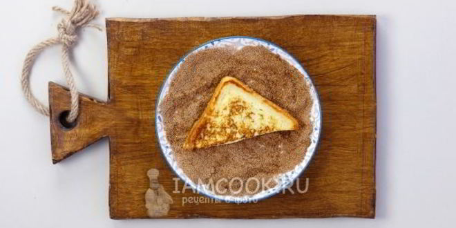 Рецепт гренков с корицей