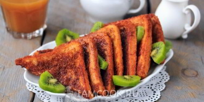 Рецепт гренков с корицей