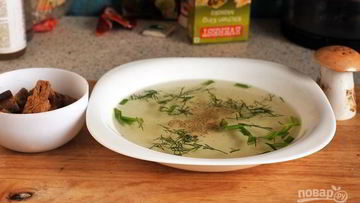 Рецепт Гренков с куриным бульоном