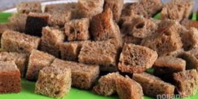 Рецепт гренков с куриным бульоном