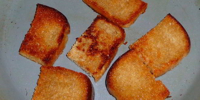 Рецепт гренков с курицей и чесноком