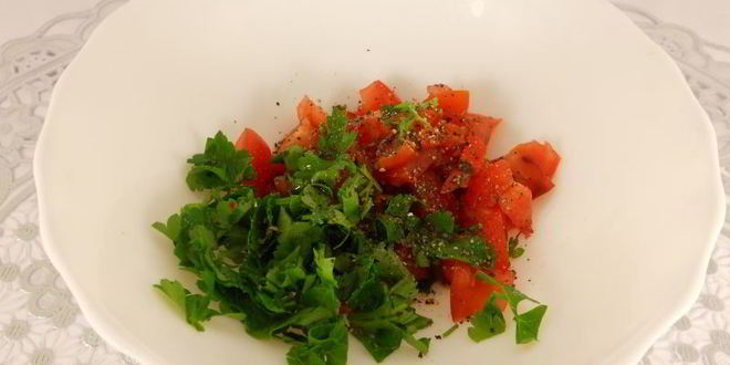 Рецепт гренков с помидорами, оливками и фетой