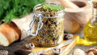 Рецепт Грибной икры из сушеных и свежих грибов