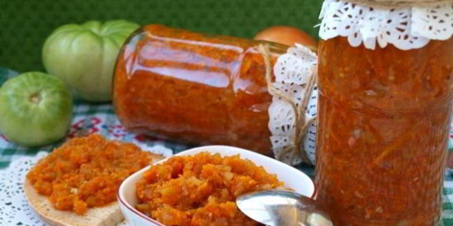 Рецепт икры из зеленых помидоров