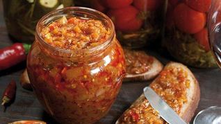 Рецепт Овощной икры из баклажанов и перца