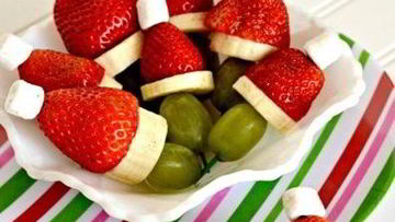 Рецепт Фруктовых канапе новогодние