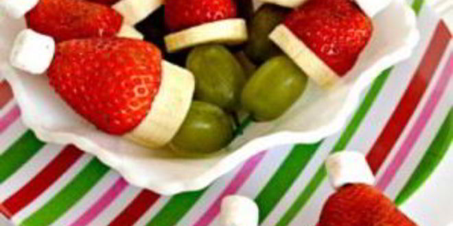 Рецепт фруктовых канапе новогодние