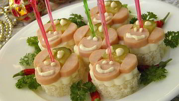 Рецепт Канапе Обезьянки на шпажках