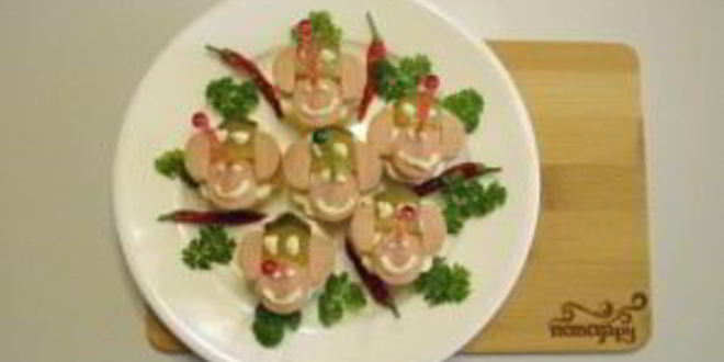 Рецепт канапе обезьянки на шпажках