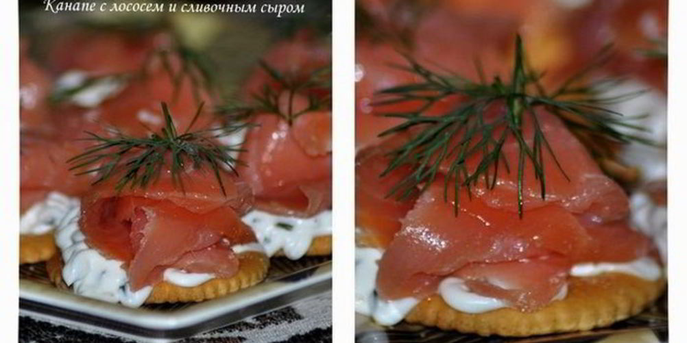 Как приготовить канапе с лососем и сливочным сыром