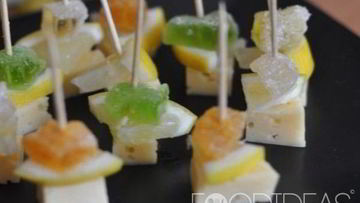 Рецепт Канапе с сыром и мармеладом