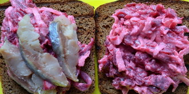 Рецепт канапе сельдь без шубы