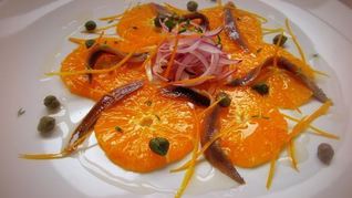 Рецепт Карпачча из апельсинов с анчоусами