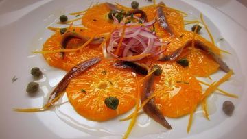 Рецепт Карпачча из апельсинов с анчоусами