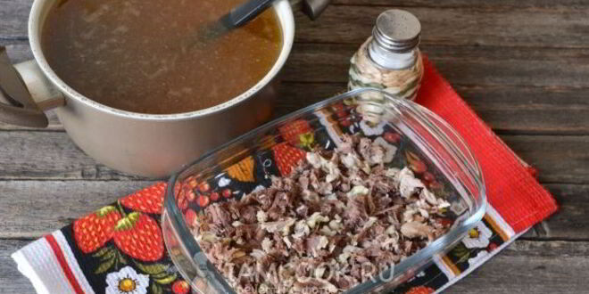 Рецепт холодца из говядины и курицы