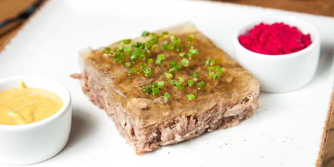 Рецепт холодца из говядины с хреном и горчицей