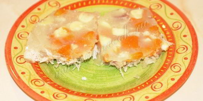 Рецепт холодца из куриных ножек без желатина