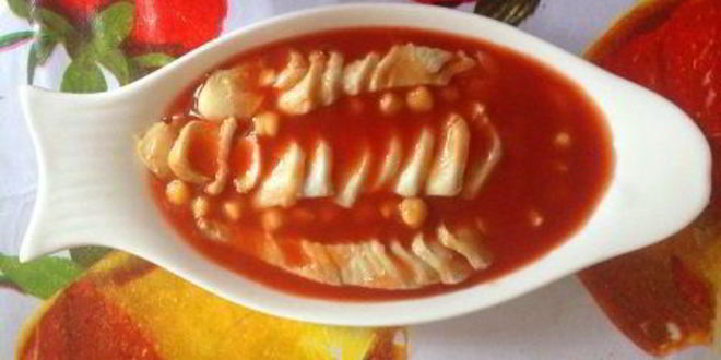 Рецепт томатного холодца с белой рыбой