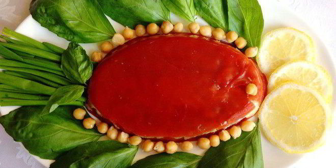 Рецепт томатного холодца с белой рыбой